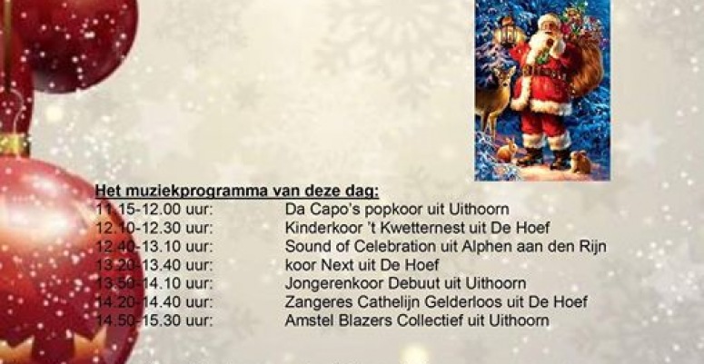 Zondag 16 december een kerstconcert met ...