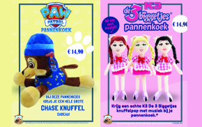 K3 Biggetjes Pannenkoek en Paw Patrol Pannenkoek