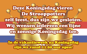 Koningsdag gesloten.
